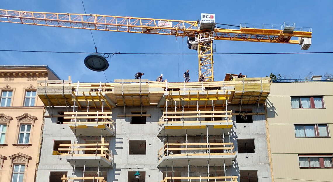 Wohnbauprojekt Green5 Bauarbeiten