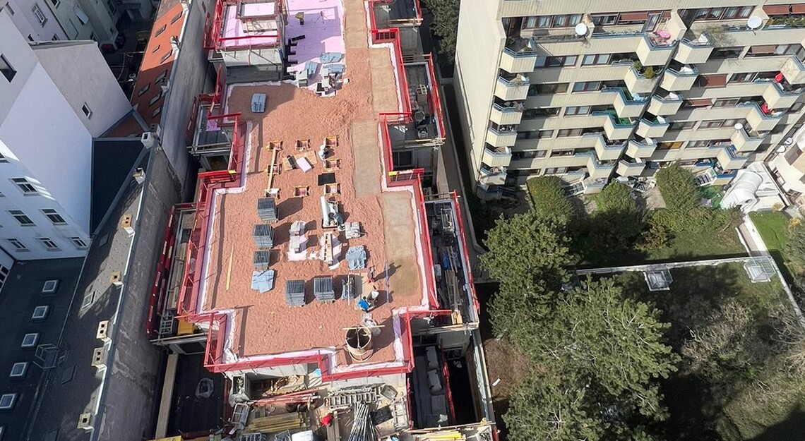 Wohnbauprojekt Green5 Vogelperspektive