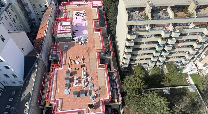 Wohnbauprojekt Green5 Vogelperspektive